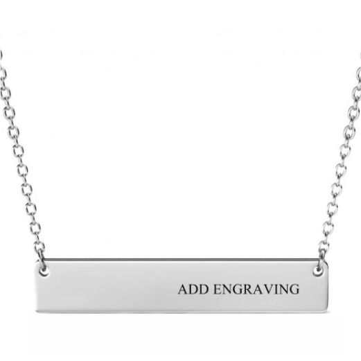 Sterling Silver Nameplate Necklace