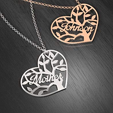 Heart Forever Name Necklace Sterling Silver