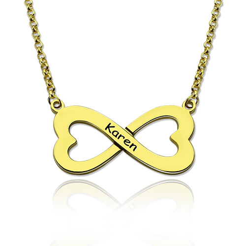 Infinity Heart-Shaped Name Necklace
