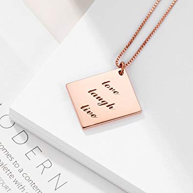 Rose Gold  Plated Nameplate Necklace