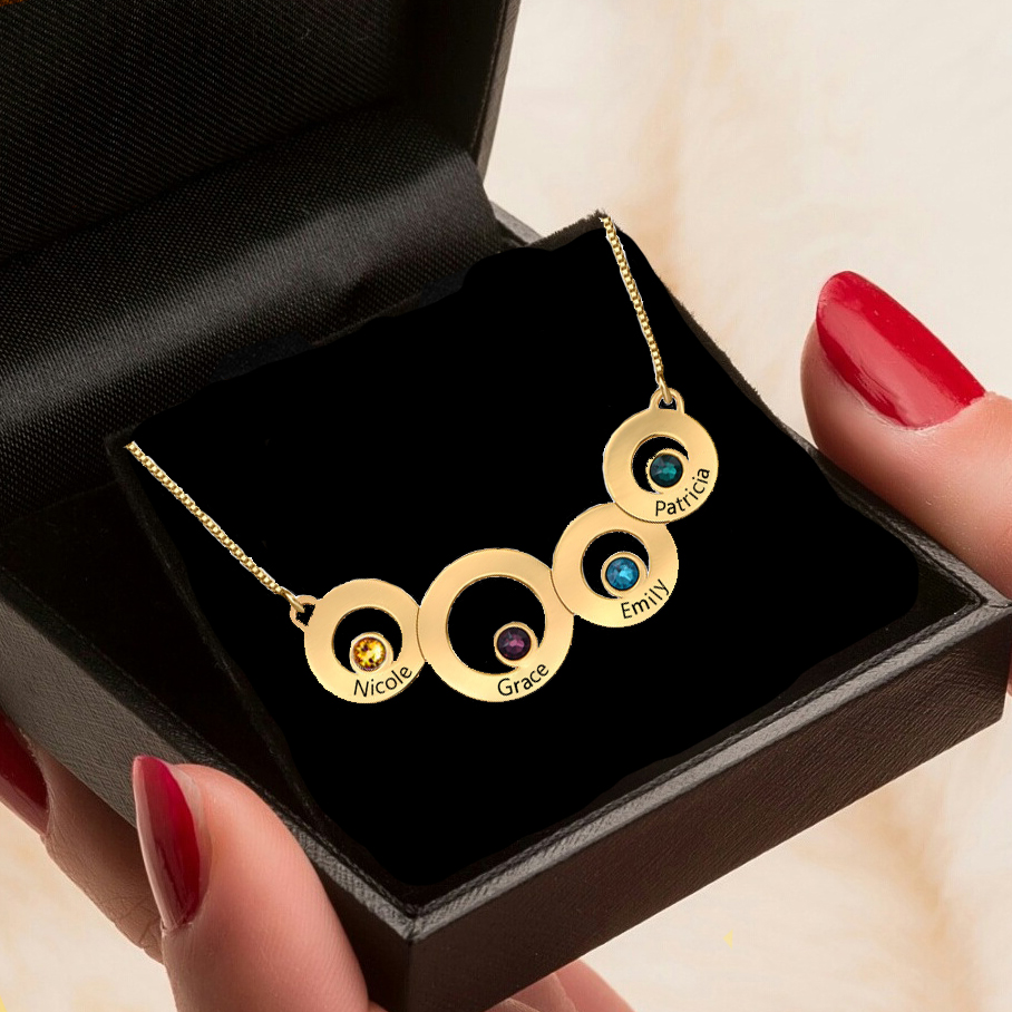 Classic Circles Necklace 18k Gold Plated