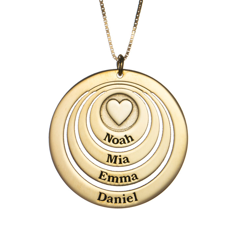 collana con bambino in argento 925 placcato oro giallo incisione personalizzata – Padre Nostro